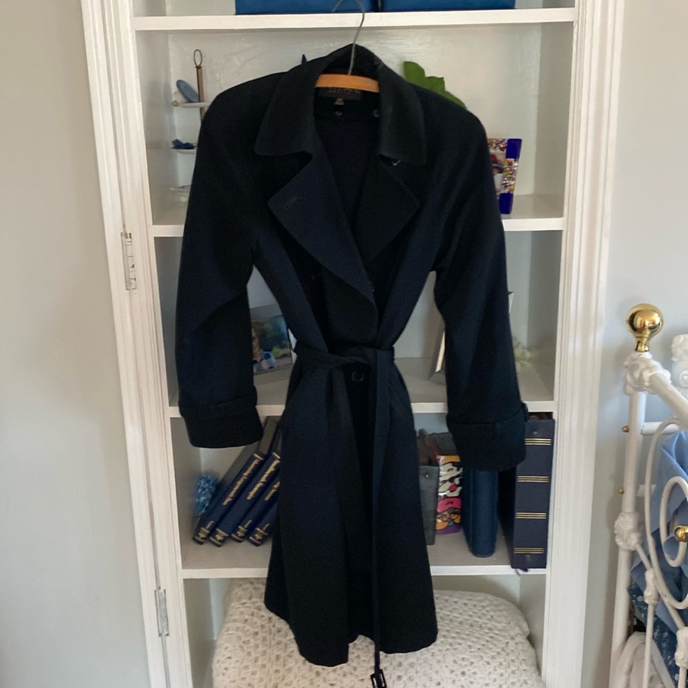 Black raincoat